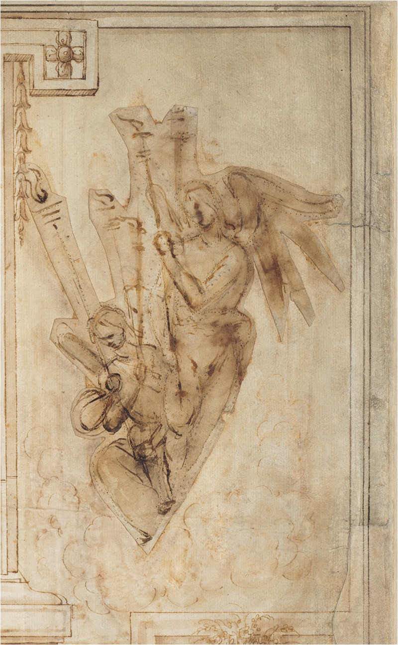 Two Angels Carrying Torches by Филиппино Липпи, c. 1501 — digital art print download