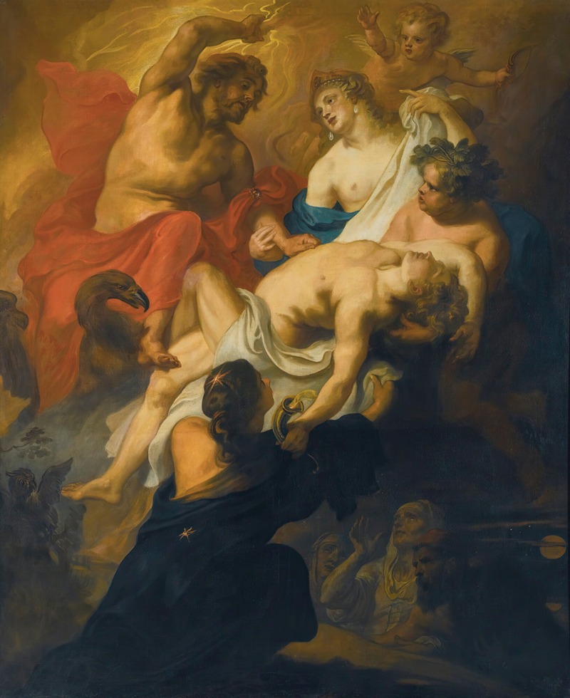 The Gods Mourning Phaeton by Теодор ван Тульден — digital art print download