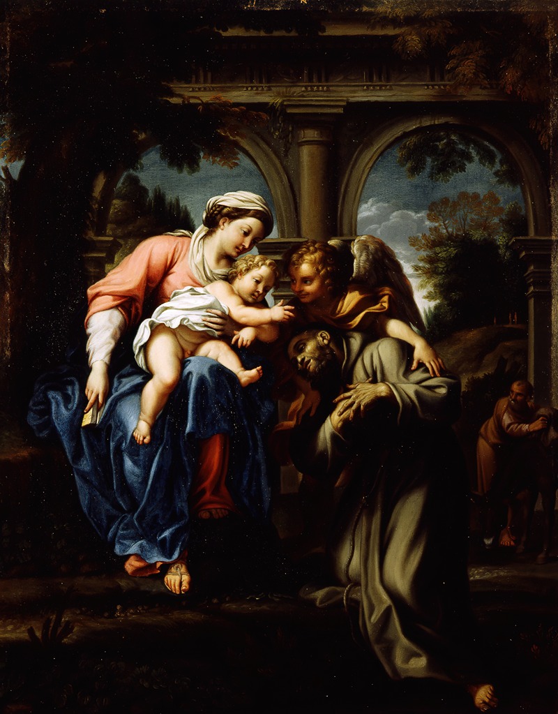 Vision of Saint Francis by workshop of Annibale Carracci — digital art print download