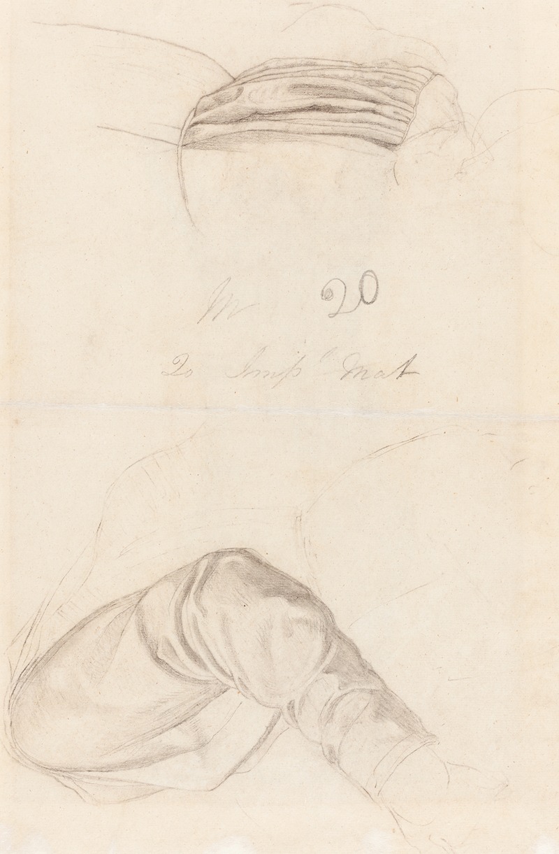 Two Drapery Studies (verso) by Форд Мадокс Браун, c. 1844 — digital art print download