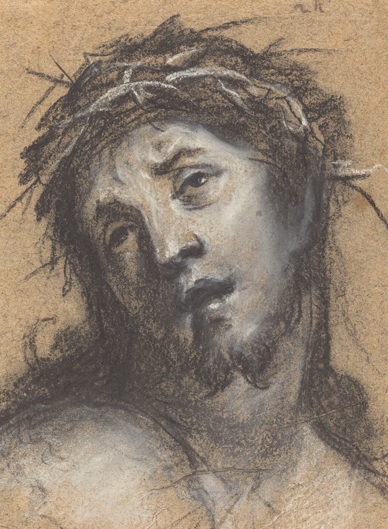 Head of Christ by Иоганн Ульрих Майр, c. 1670 — digital art print download