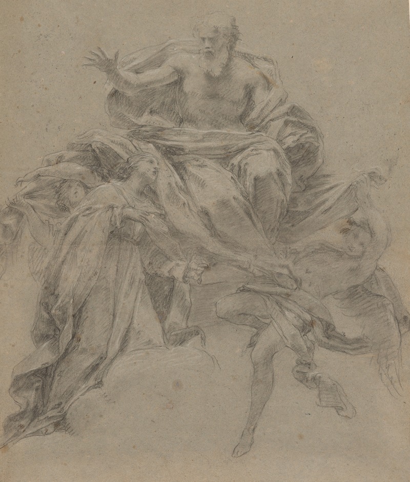 The Immaculate Conception with God the Father and Angels — Francesco Mancini