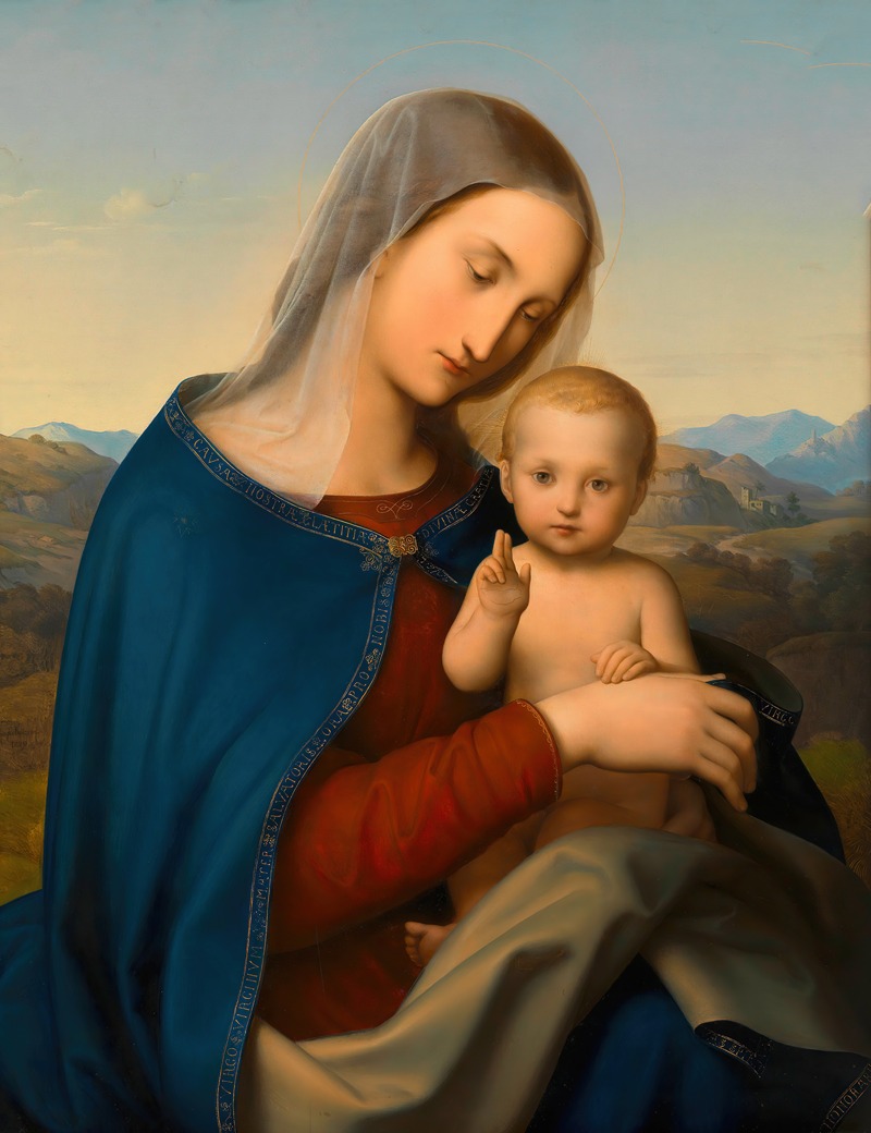 Madonna mit Kind by Leopold Kupelwieser, 1829 — digital art print download