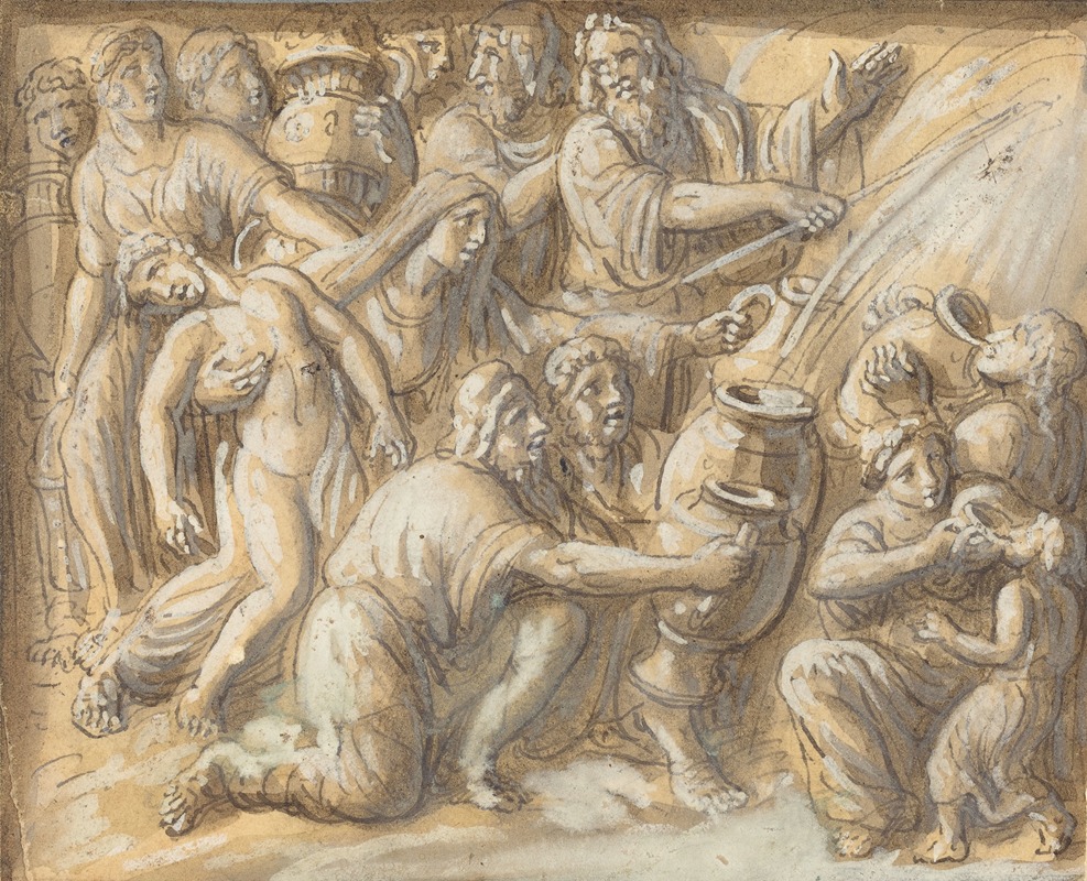 Moses Drawing Water From the Rock by Luigi Ademollo — digital art print download