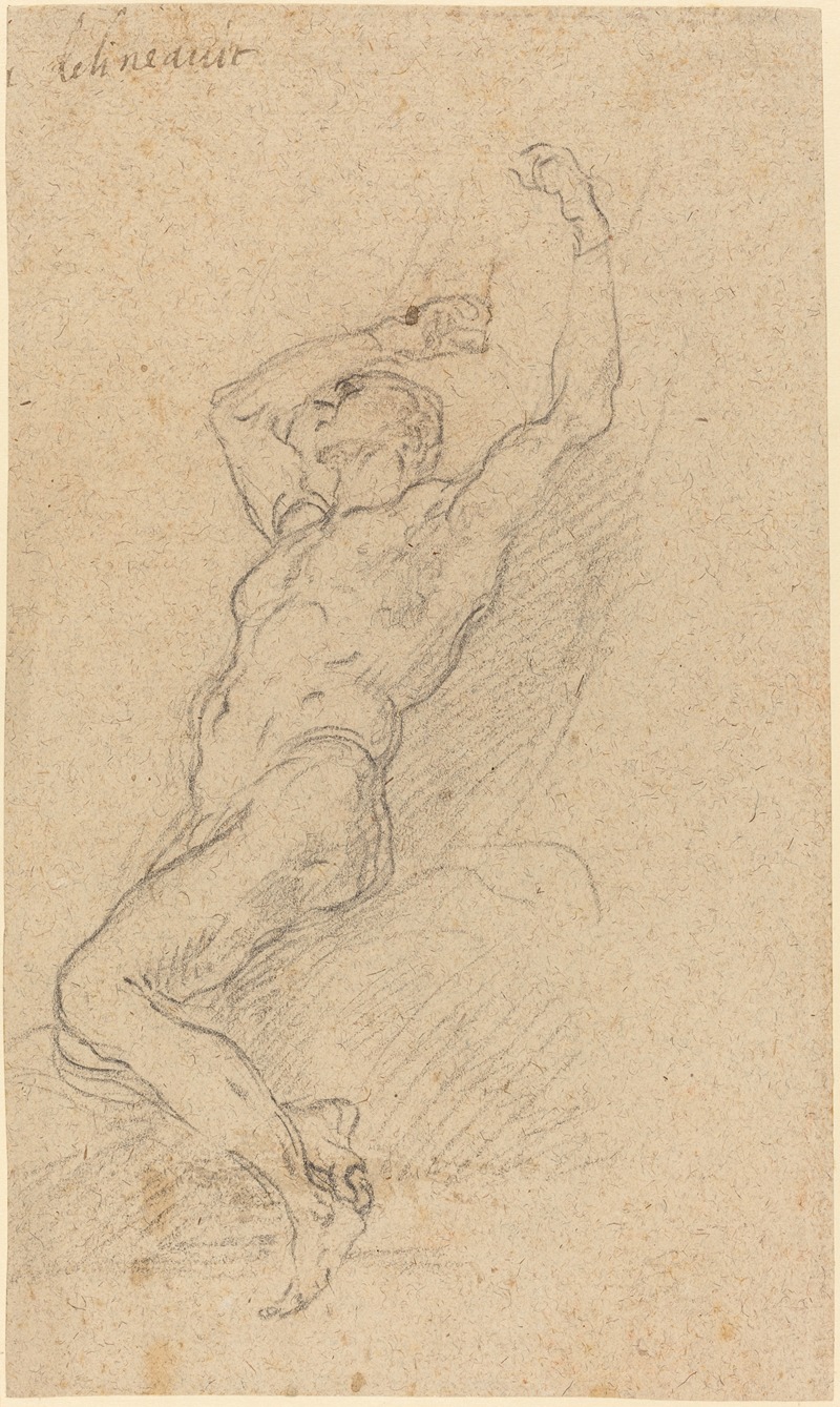 A Nude Man Chained to a Rock by Франческо Солимена — digital art print download