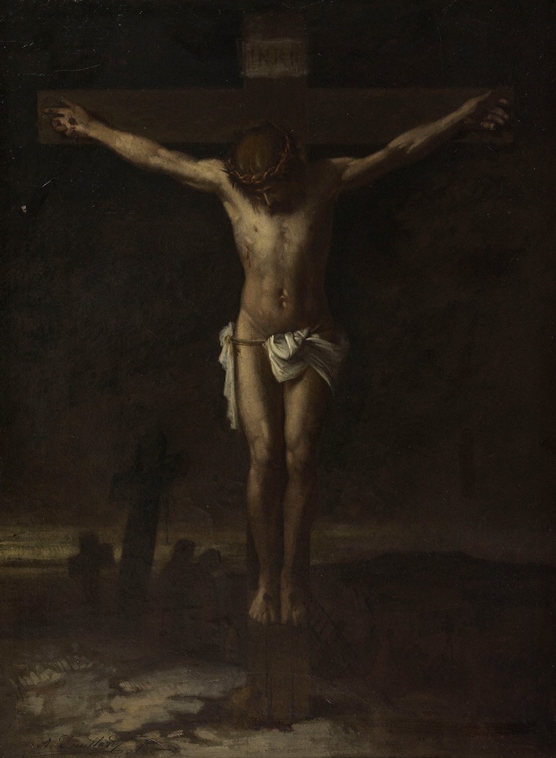 Le Christ en croix by Alexis Marie Louis Douillard, 1871 — digital art print download