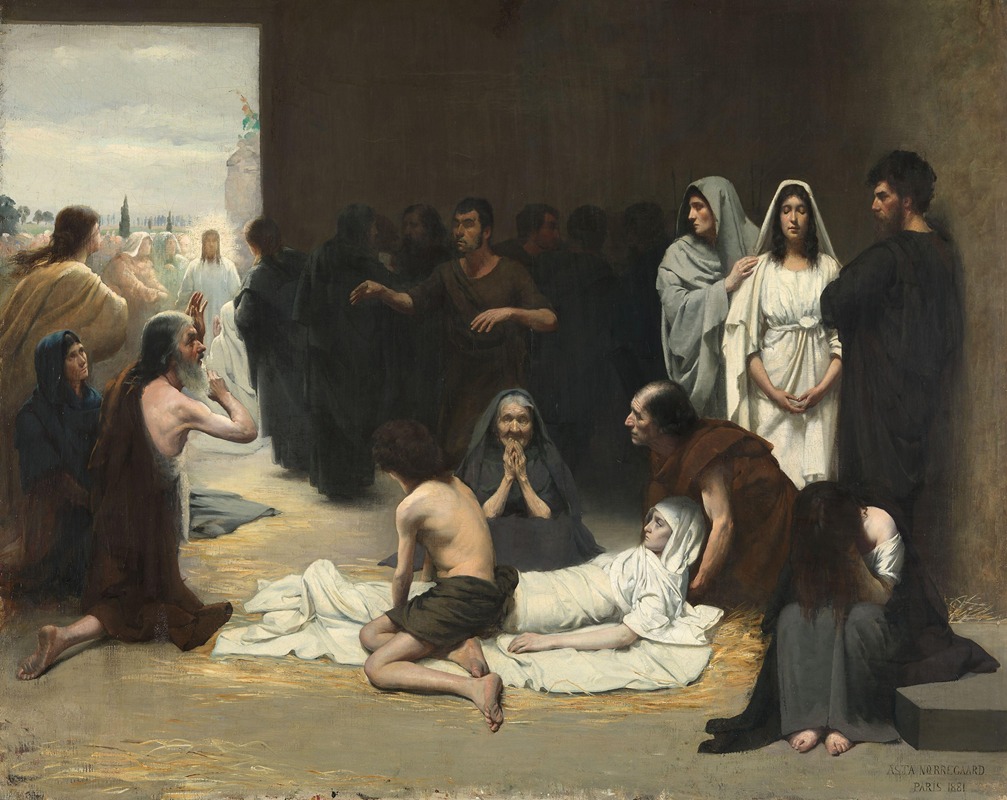 Waiting for Christ by Аста Нёррегаард, 1881 — digital art print download