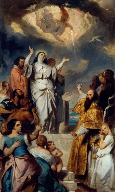 Apothéose de sainte Geneviève by Южен Девериа, 1835 — digital art print download