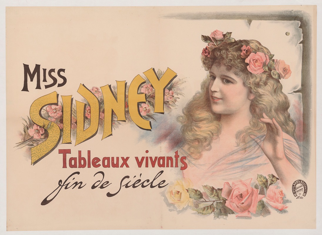 Miss Sidney – tableaux vivants fin de siècle — Weyland & Bauchwitz-Graphic Institute