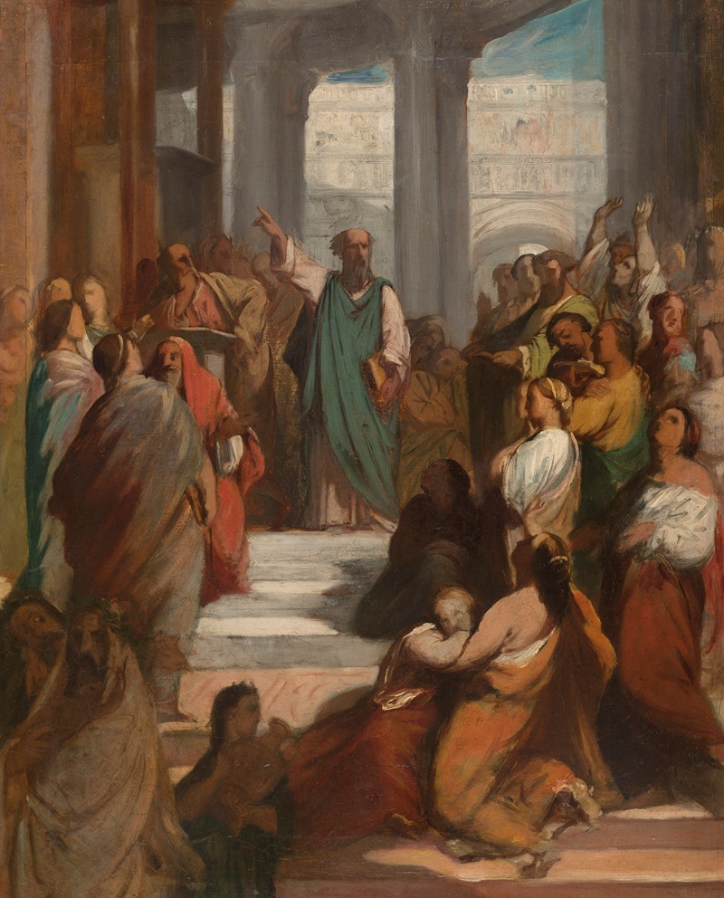 Saint Paul à Ephèse by Jean-François Brémond, 1843-1851 — digital art print download