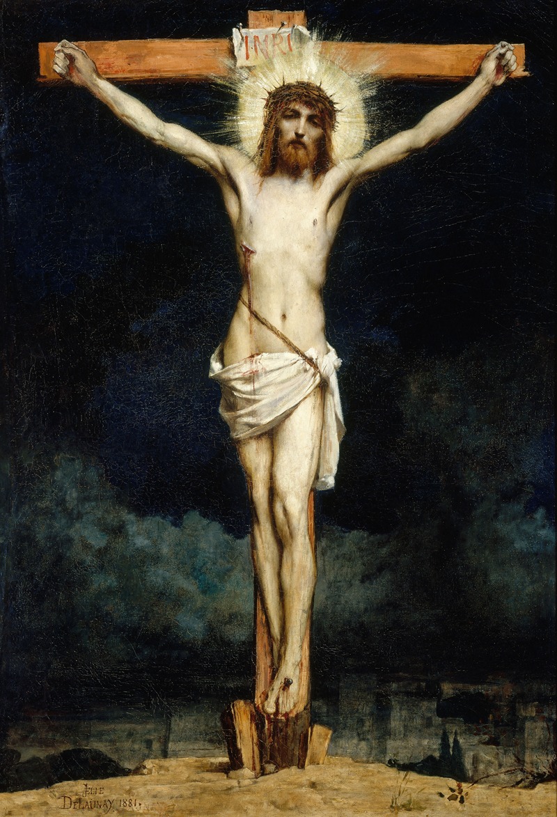 Christ en croix by Жюль Эли Делаunay, 1881 — digital art print download