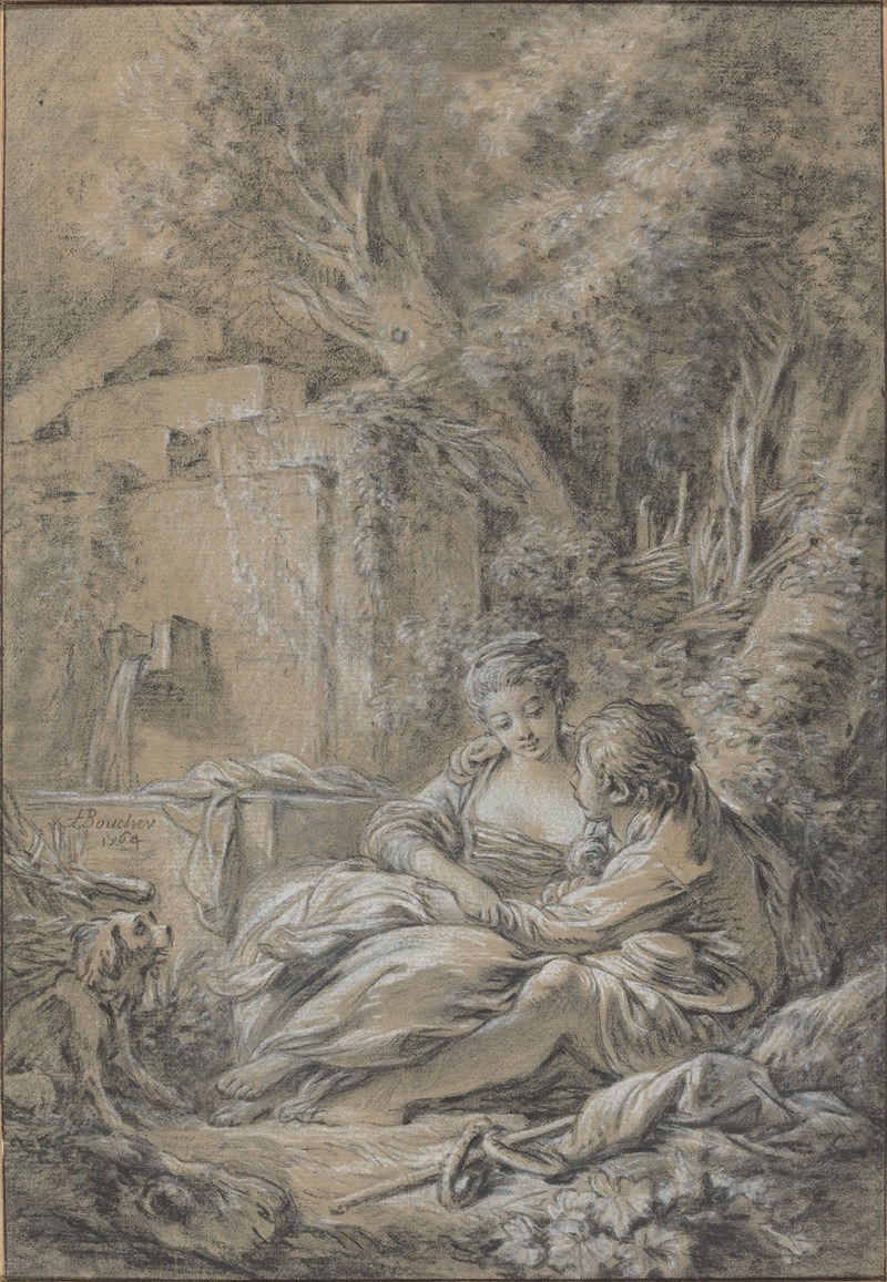 Tête-à-tête by Франсуа Буше, 1764 — digital art print download
