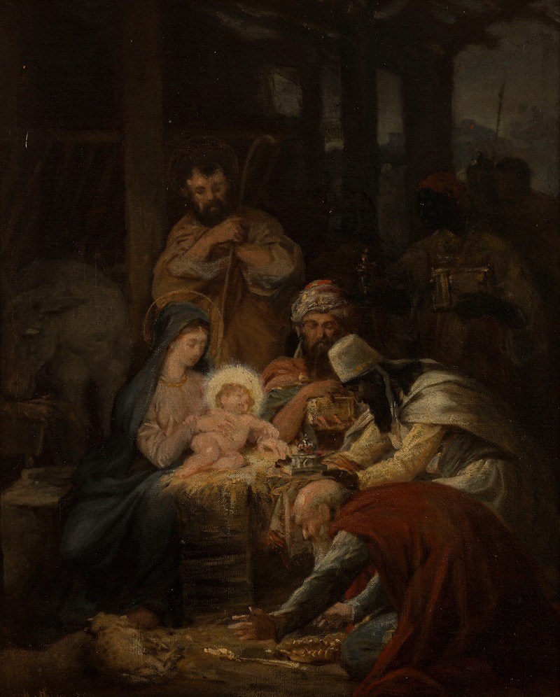 L'Adoration des Mages by Oscar-Pierre Mathieu, 1875 — digital art print download