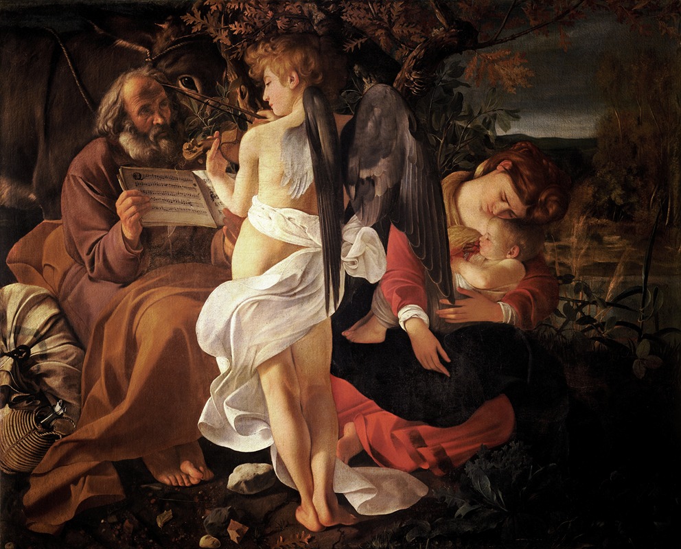 Rest on the Flight into Egypt by Караваджо — digital art print download