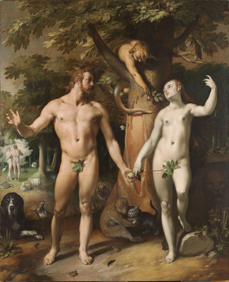 The Fall of Man by Корнелис Корнелисз ван Харлем, 1592 — digital art print download