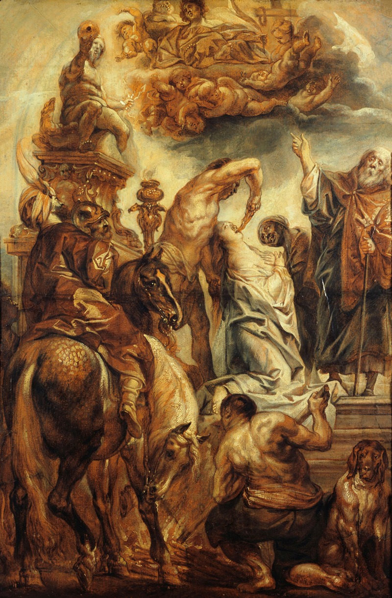 Le Martyre de Sainte Apolline by Якоб Йордаанс, 1628 — digital art print download