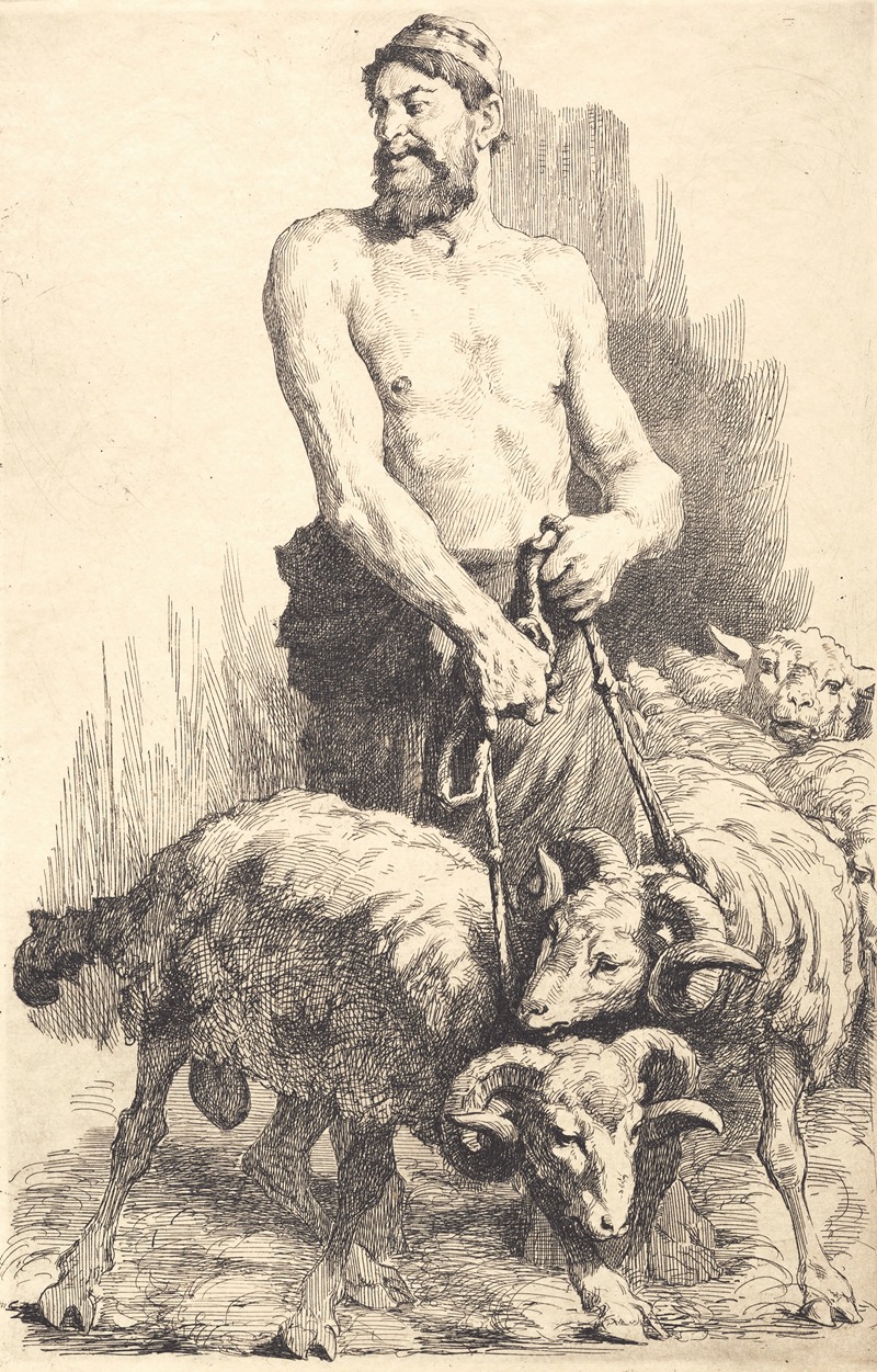 Hyrden med vædderne by Франс Шварц, 1901 - 1902 — digital art print download