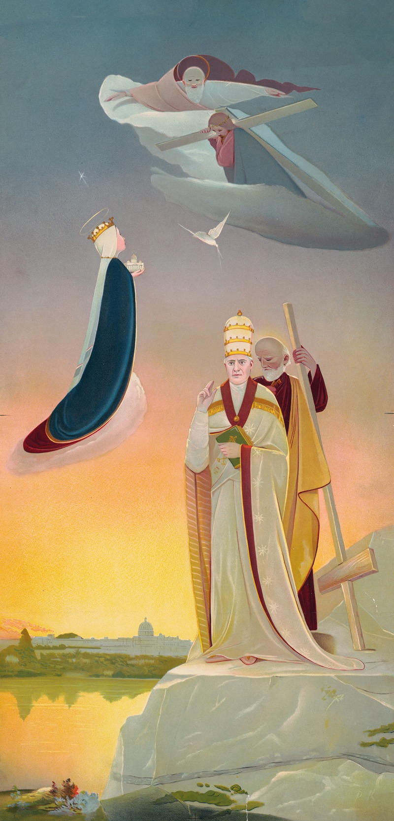 The pope and religious figures by Аноним — digital art print download