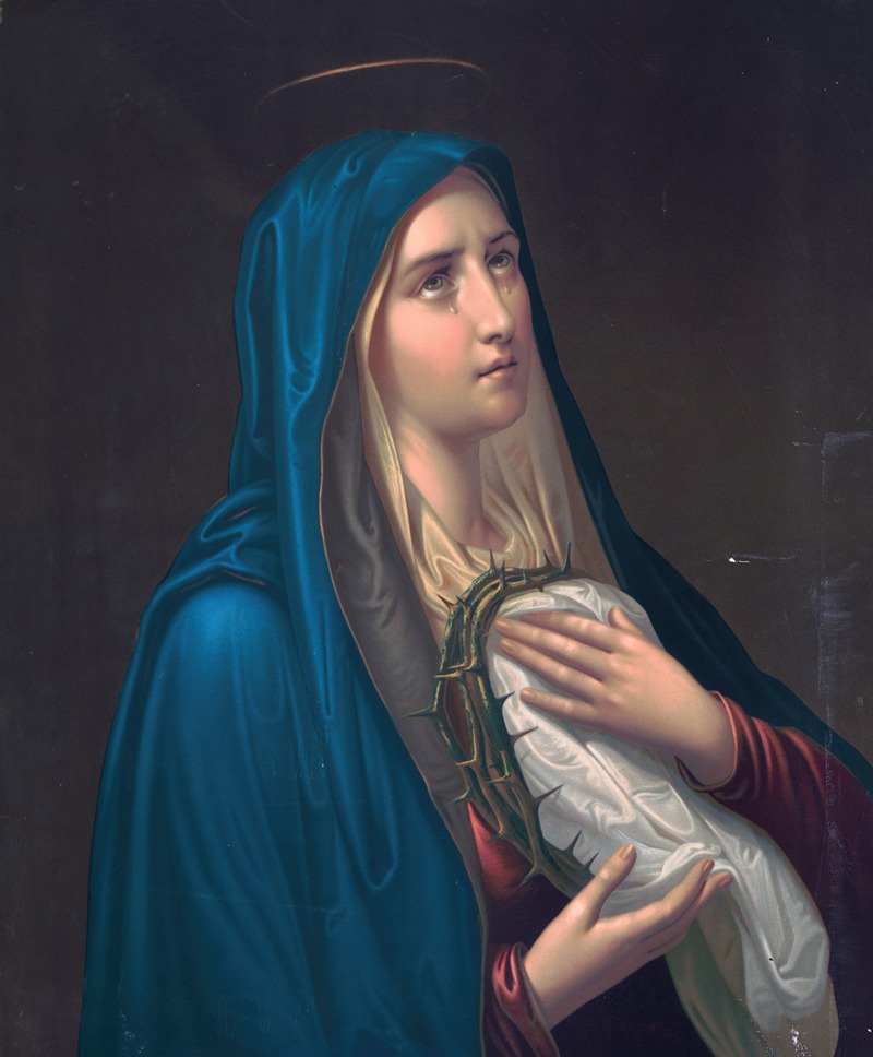Virgin Mary crying by E. Steinmann, 1878 — digital art print download
