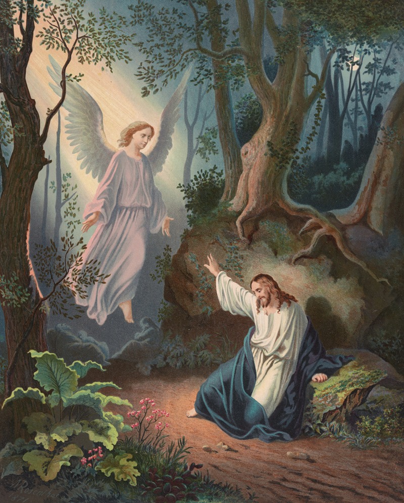 Christ with angel by Henry Crone — digital art print download