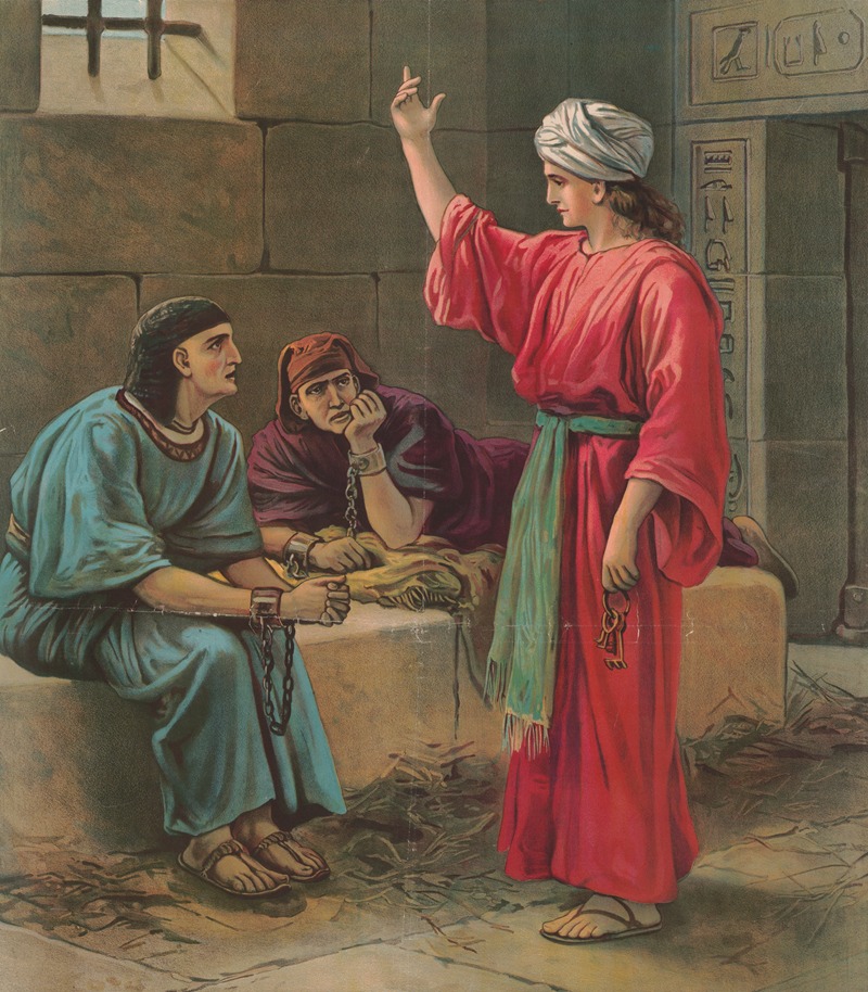 Joseph faithful in prison by Providence Lith. Co, 1906 — digital art print download
