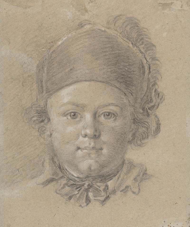 A Boy Wearing a Military Cap by Французская школа — digital art print download