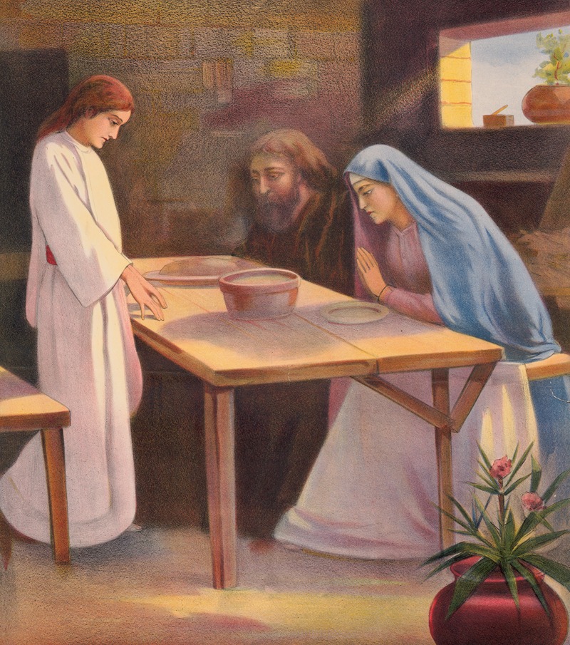 Jesus and his home at Nazareth — Stecher Litho. Co
