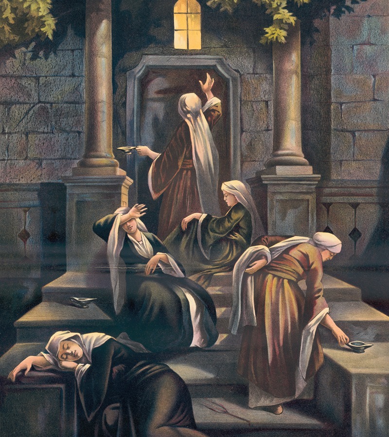 The ten virgins by Stecher Litho. Co, 1905 — digital art print download