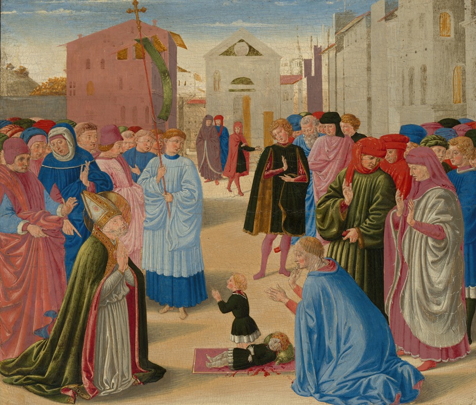 Saint Zenobius Resuscitating a Dead Child — Benozzo Gozzoli