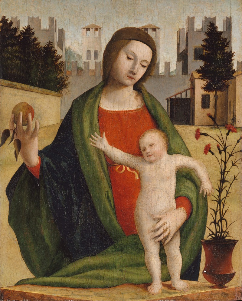 Madonna and Child by Bramantino (Bartolomeo Suardi) — digital art print download