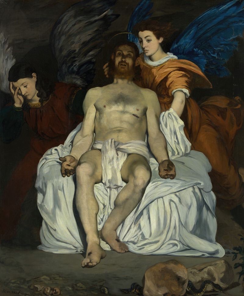 The Dead Christ with Angels by Эдуар Мане, 1864 — digital art print download