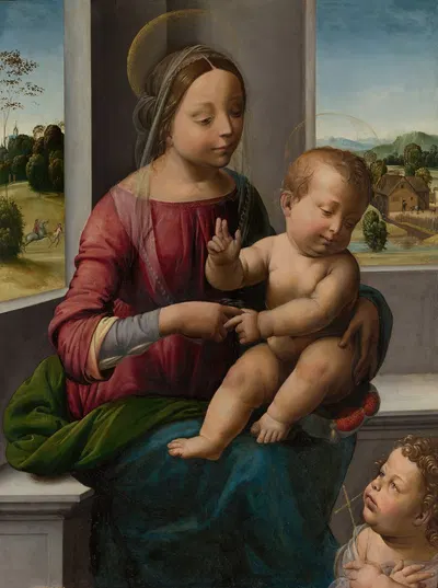 Madonna and Child with the Young Saint John the Baptist by Fra Bartolomeo — digital art print download