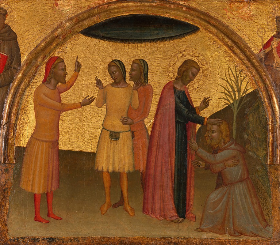 Saint John the Evangelist with Acteus and Eugenius — Francescuccio Ghissi