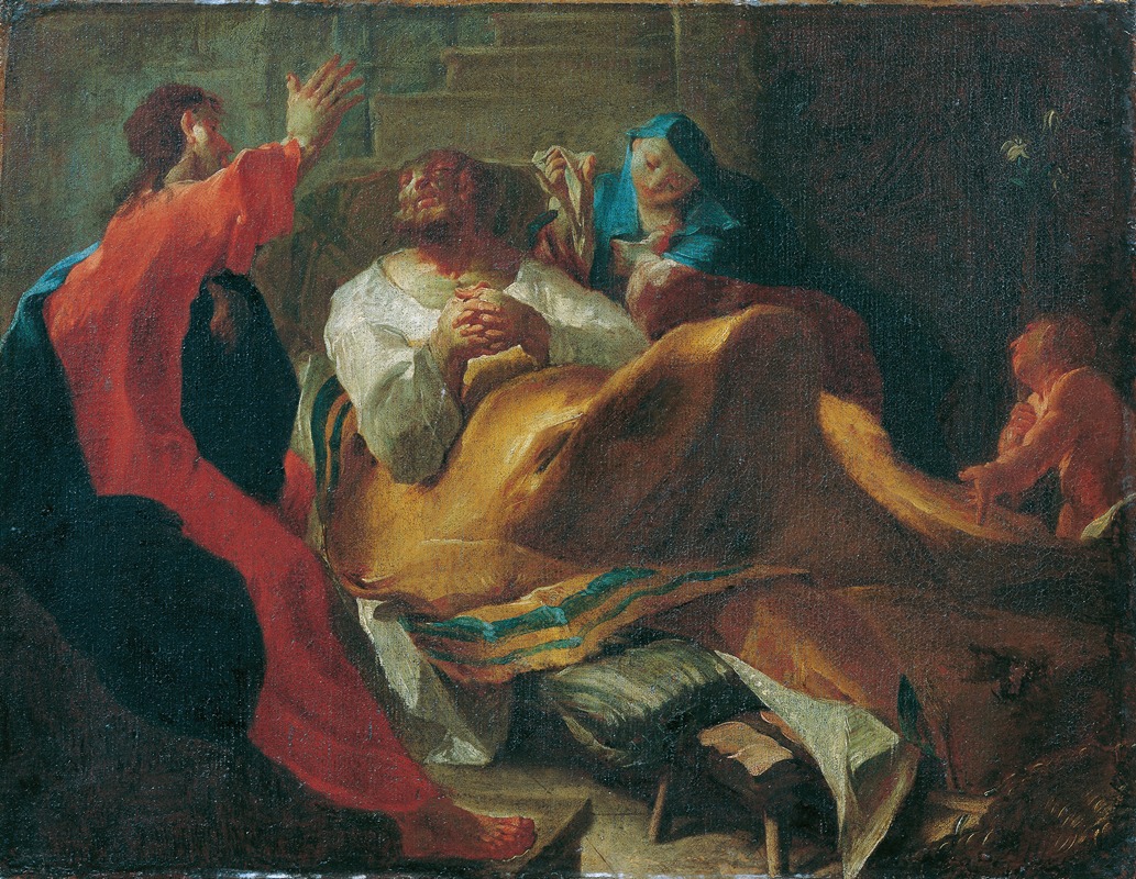 Der Tod des heiligen Joseph by Franz Sigrist the elder, 1750-1753 — digital art print download