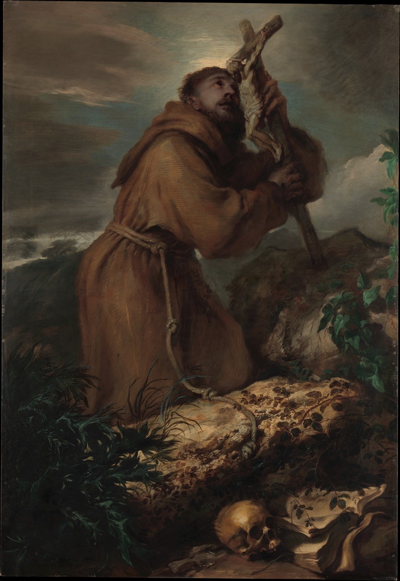Saint Francis in Ecstasy by Джованни Бенедетто Кастильоне — digital art print download