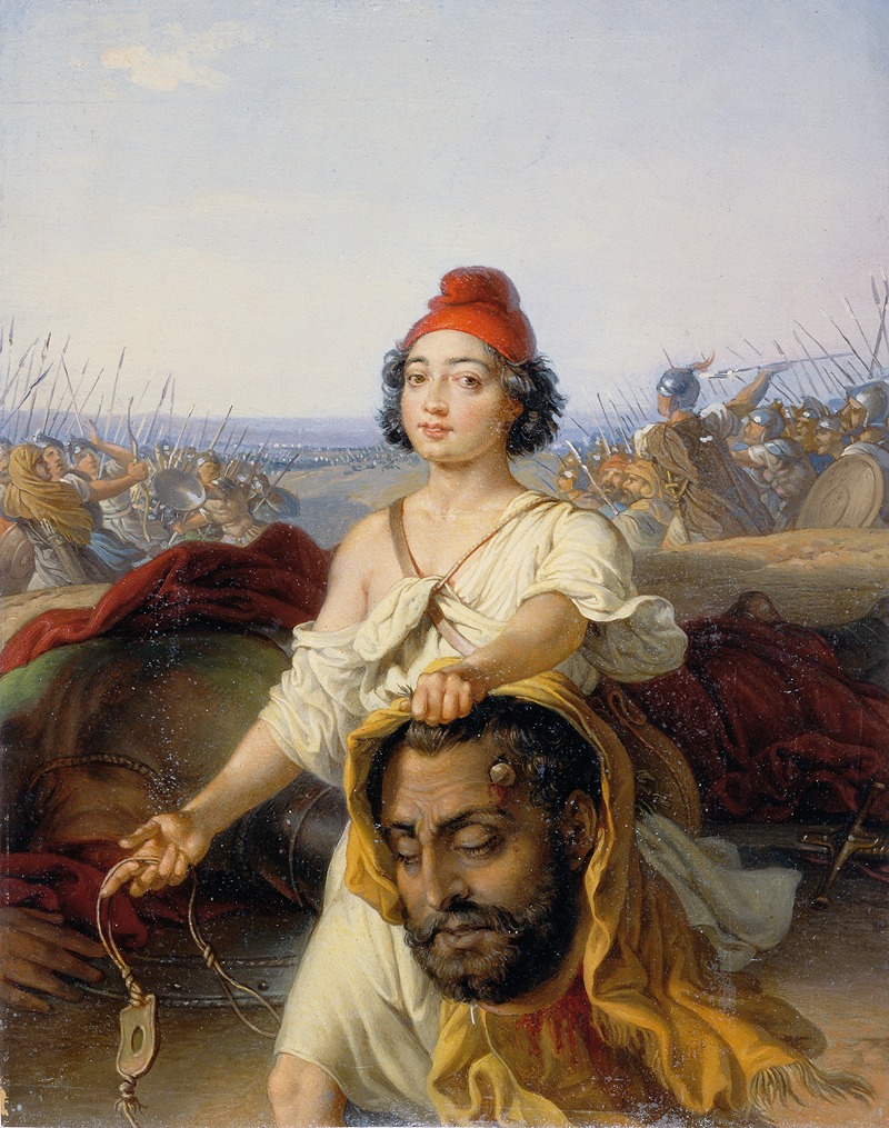 David mit dem Haupt Goliaths by Иоганн Петер Крафт — digital art print download