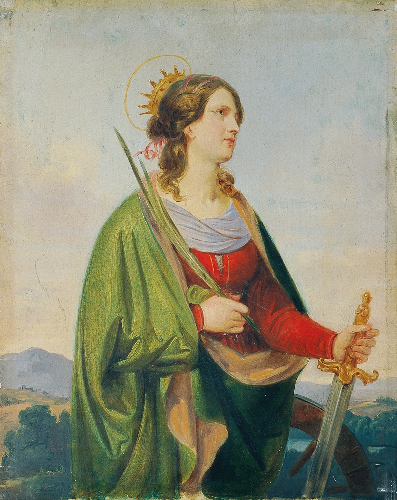 Heilige Katharina by Иосиф Хасслвандер — digital art print download