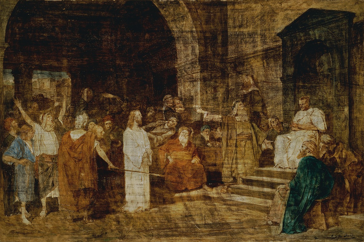Christus vor Pilatus by Михай Мункачьи, 1881 — digital art print download
