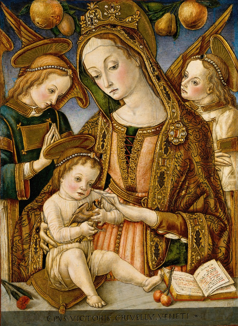 Madonna and Child with Two Angels — Vittore Crivelli
