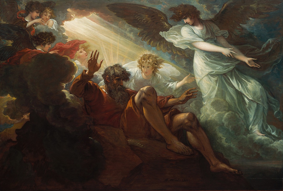 Moses Shown the Promised Land by Бенджамин Уэст, 1801 — digital art print download