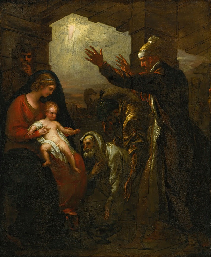 The Wise Men's Offering by Бенджамин Уэст — digital art print download