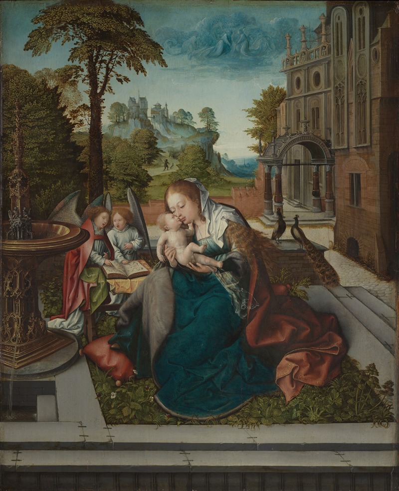 Virgin and Child with Angels by Бернард ван Орлей — digital art print download