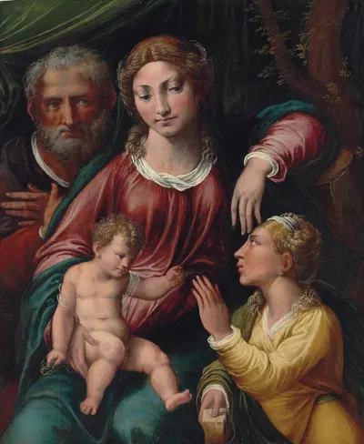 The Mystic Marriage of Saint Catherine by Biagio Pupini — digital art print download