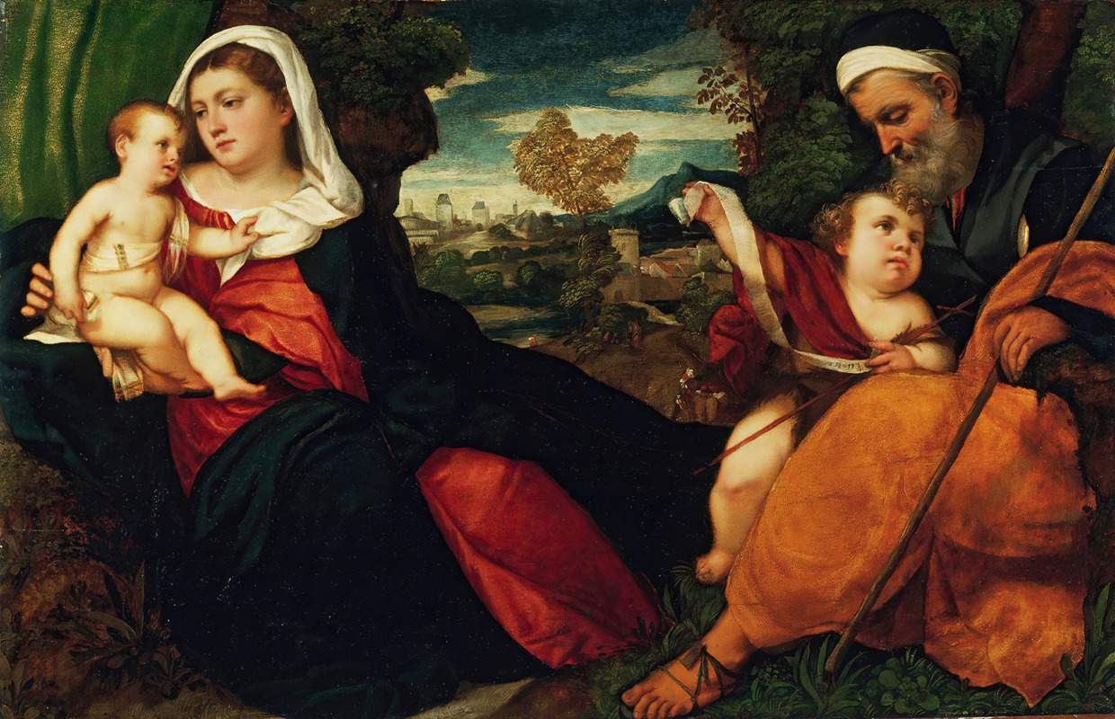 Holy Family in a Landscape — Bonifacio Veronese