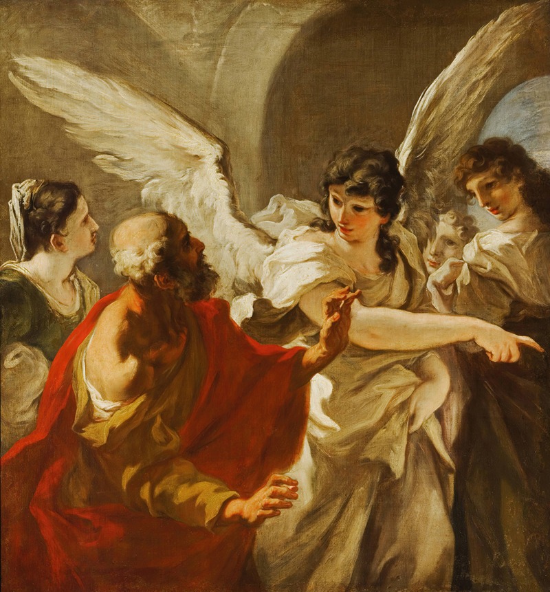 The Flight of Lot by Джованни Антонио Пеллегрини — digital art print download