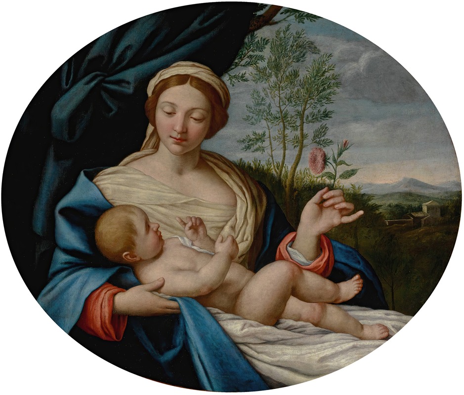 Madonna and Child with the rose — Giovanni Battista Salvi da Sassoferrato