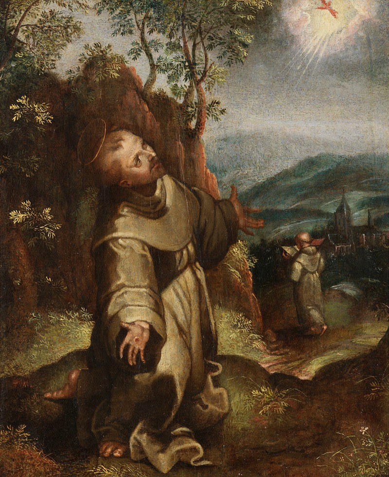 Saint Francis Receives the Stigmata by Julius Oldach, 1600 — digital art print download