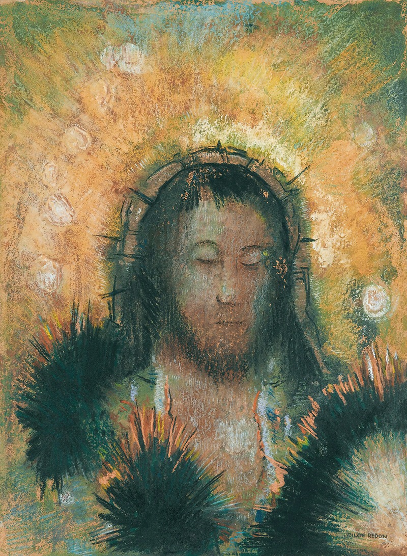 Tête De Christ by Одилон Редон, 1895 — digital art print download
