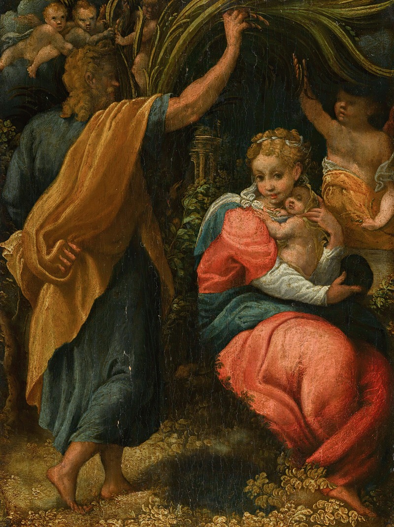 The Rest On The Flight Into Egypt by Pomponio Allegri — digital art print download