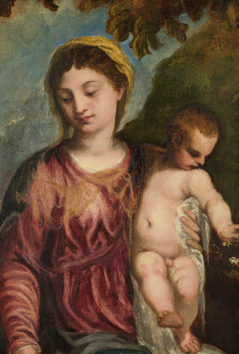 Madonna And Child by Andrea Schiavone — digital art print download